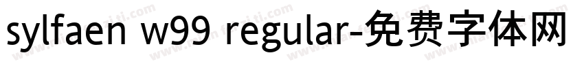 sylfaen w99 regular字体转换